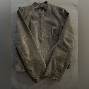 Victoria secret MODA international brown crackle leather jacket